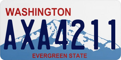 WA license plate AXA4211