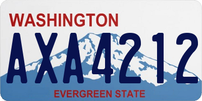 WA license plate AXA4212