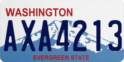 WA license plate AXA4213