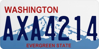 WA license plate AXA4214
