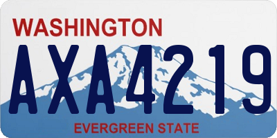 WA license plate AXA4219