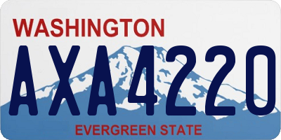 WA license plate AXA4220