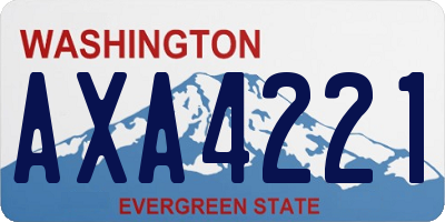 WA license plate AXA4221