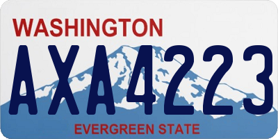 WA license plate AXA4223