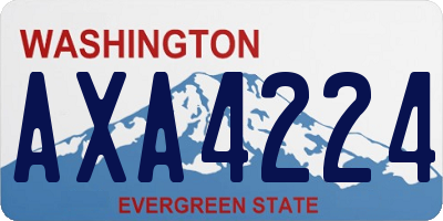 WA license plate AXA4224