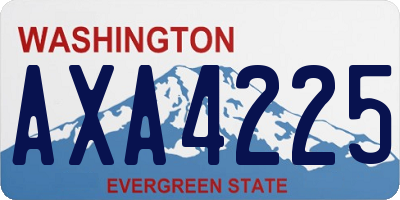 WA license plate AXA4225