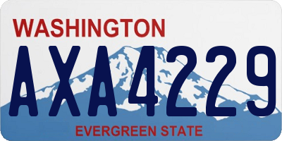 WA license plate AXA4229