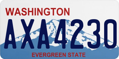 WA license plate AXA4230