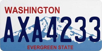 WA license plate AXA4233