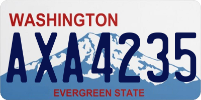 WA license plate AXA4235