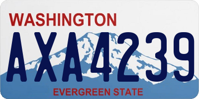 WA license plate AXA4239