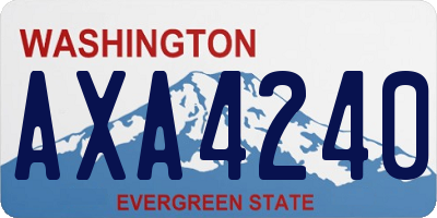 WA license plate AXA4240