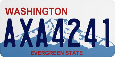 WA license plate AXA4241