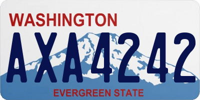 WA license plate AXA4242