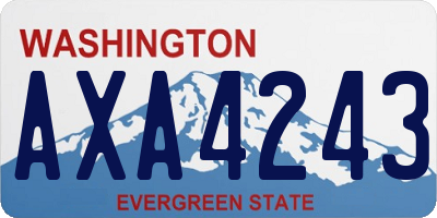 WA license plate AXA4243