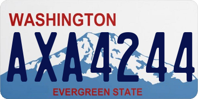 WA license plate AXA4244