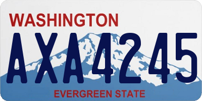 WA license plate AXA4245