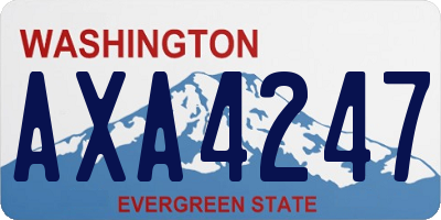 WA license plate AXA4247