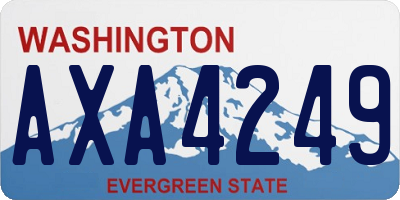 WA license plate AXA4249