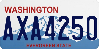 WA license plate AXA4250