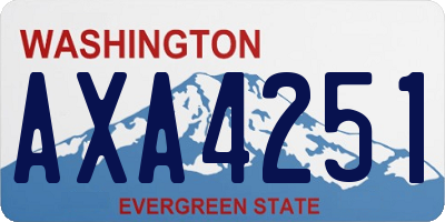 WA license plate AXA4251