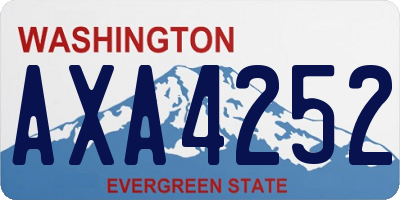 WA license plate AXA4252