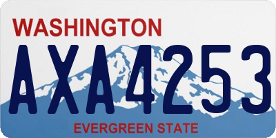 WA license plate AXA4253