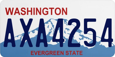 WA license plate AXA4254