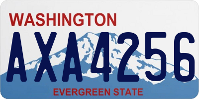 WA license plate AXA4256