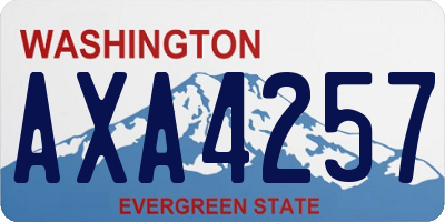 WA license plate AXA4257