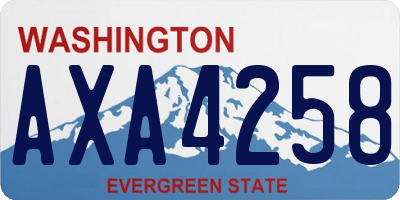 WA license plate AXA4258
