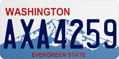 WA license plate AXA4259