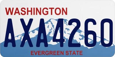 WA license plate AXA4260