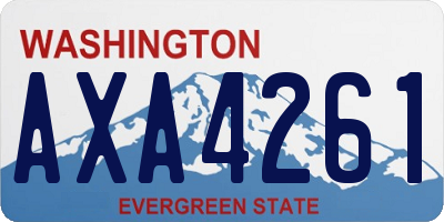 WA license plate AXA4261