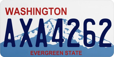 WA license plate AXA4262