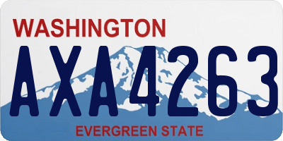 WA license plate AXA4263