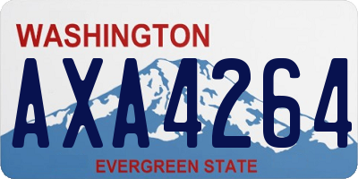 WA license plate AXA4264