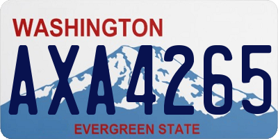 WA license plate AXA4265