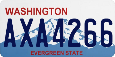 WA license plate AXA4266