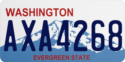 WA license plate AXA4268