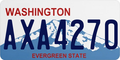 WA license plate AXA4270