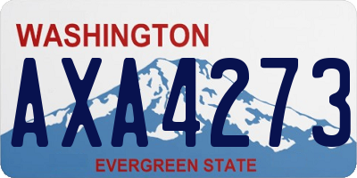 WA license plate AXA4273