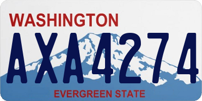 WA license plate AXA4274