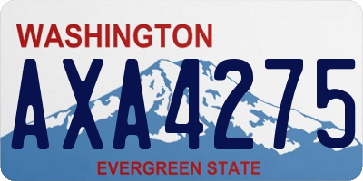 WA license plate AXA4275