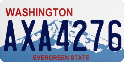 WA license plate AXA4276