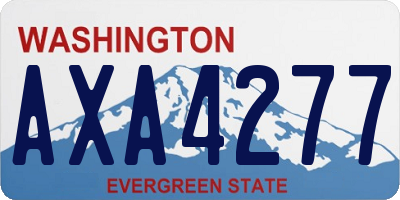 WA license plate AXA4277
