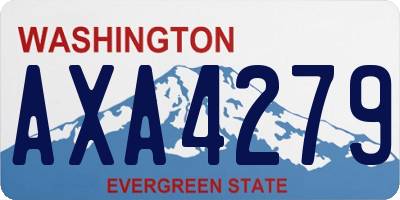 WA license plate AXA4279