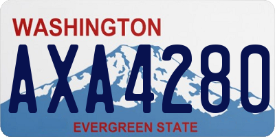 WA license plate AXA4280