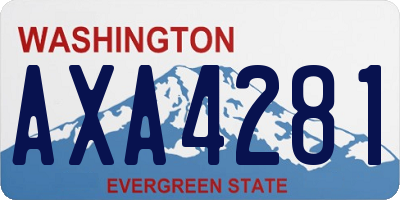 WA license plate AXA4281