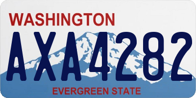 WA license plate AXA4282